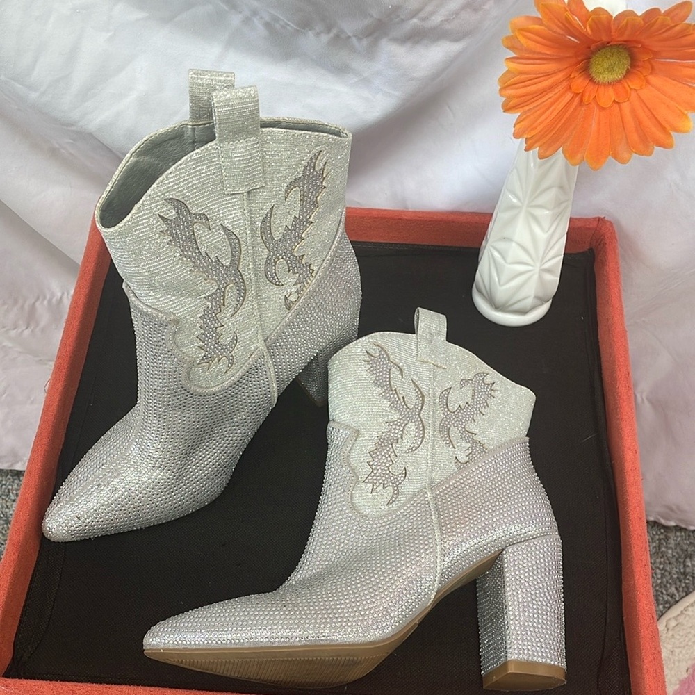 MIA Silver Ankle Boots